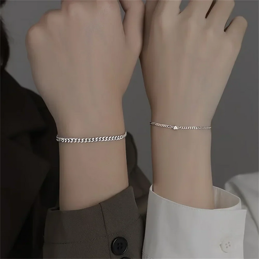 Simple Fashion Stainless Steel Bracelet Set