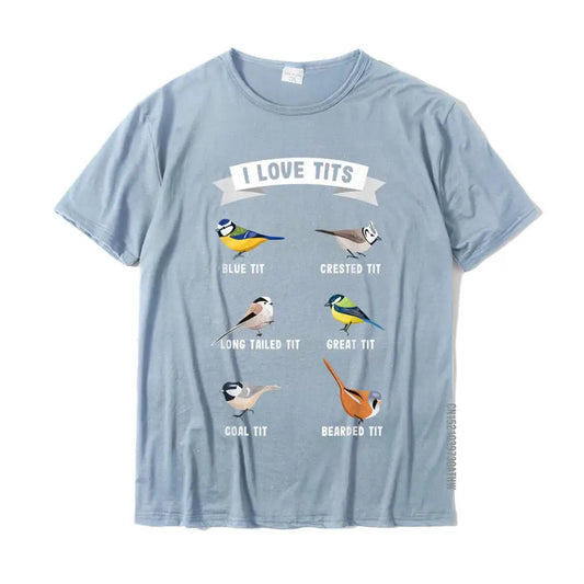 I Love Tits! Funny Bird Watching T-Shirt – Humorous Tee for Ornithologists & Nature Lovers
