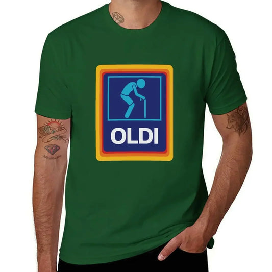 OLDI & ALDI Parody T-Shirt – Funny Oversized Tee for Dad, Grandpa, Husband, or Boyfriend