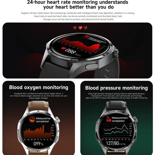 GT5 PRO Smart Watch for Men – 2024 AMOLED Display, Bluetooth Call, GPS, NFC & Compass