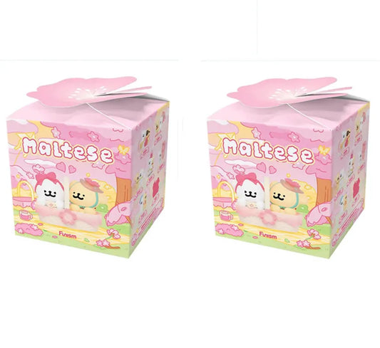 Maltese Joyful Spring Series Blind Box – Sakura Puppy Mystery Doll Collectible Toy