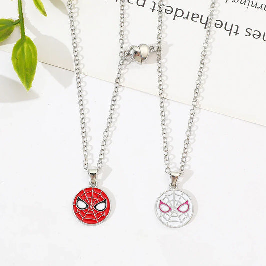 2pcs/set Marvel Superhero Spider-Man Necklace – Fashion Couple Gift for Best Friends