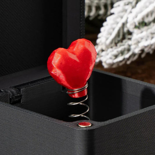 3D Printed Red Roses Love Heart in a Box – Surprise Pop-Up Valentine Gift
