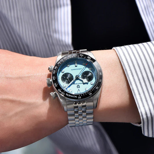 2025 New PAGANI DESIGN Panda Men's Quartz Chronograph Watch – Waterproof Timepiece with Sapphire Mirror & Ceramic Bezel