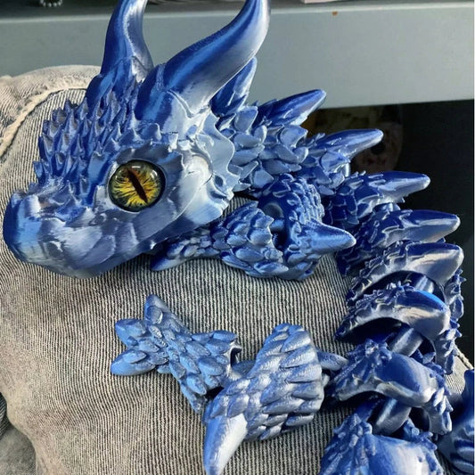 3D Printed Magic Dragon Fidget Toy – Movable Joint Articulated Desktop Ornament for Kids & Adults