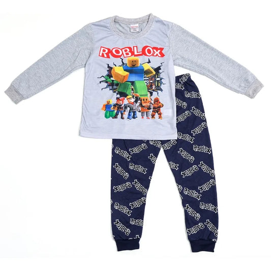 ROBLOX Kids T-Shirt & Shorts Set – Cartoon Print Summer Outfit for Boys & Girls