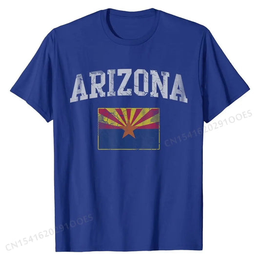 Arizona Flag Retro T-Shirt – Custom Cotton Tee for Men, Women & Kids