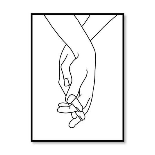 Scandinavian Style Canvas Poster – Nordic Simple Love Art Painting