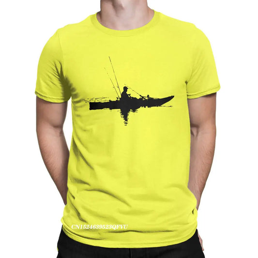 Unique Fisherman Kayak Fishing T-Shirt – Men’s Cotton Harajuku Style Tee