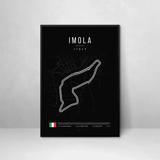 ROSHK F1 World Race Track Canvas Print – Modern Wall Art Poster for Racing Fans